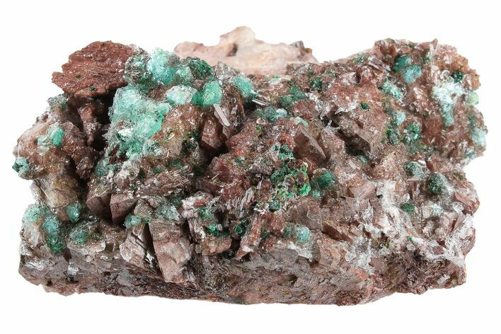 Rosasite, Malachite, and Selenite on Ferroan Dolomite - Morocco #295185